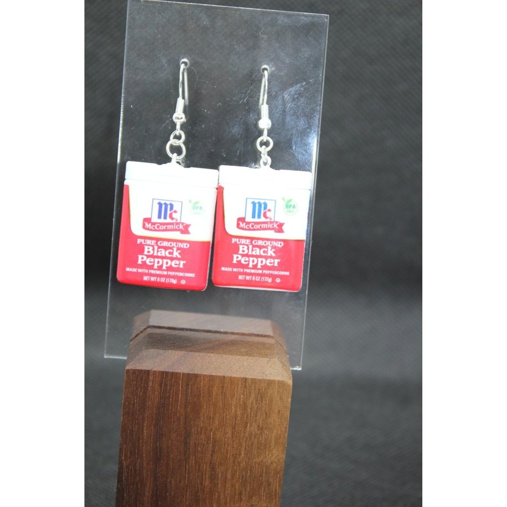 Mini Brands / McCormick's Black Pepper earrings
